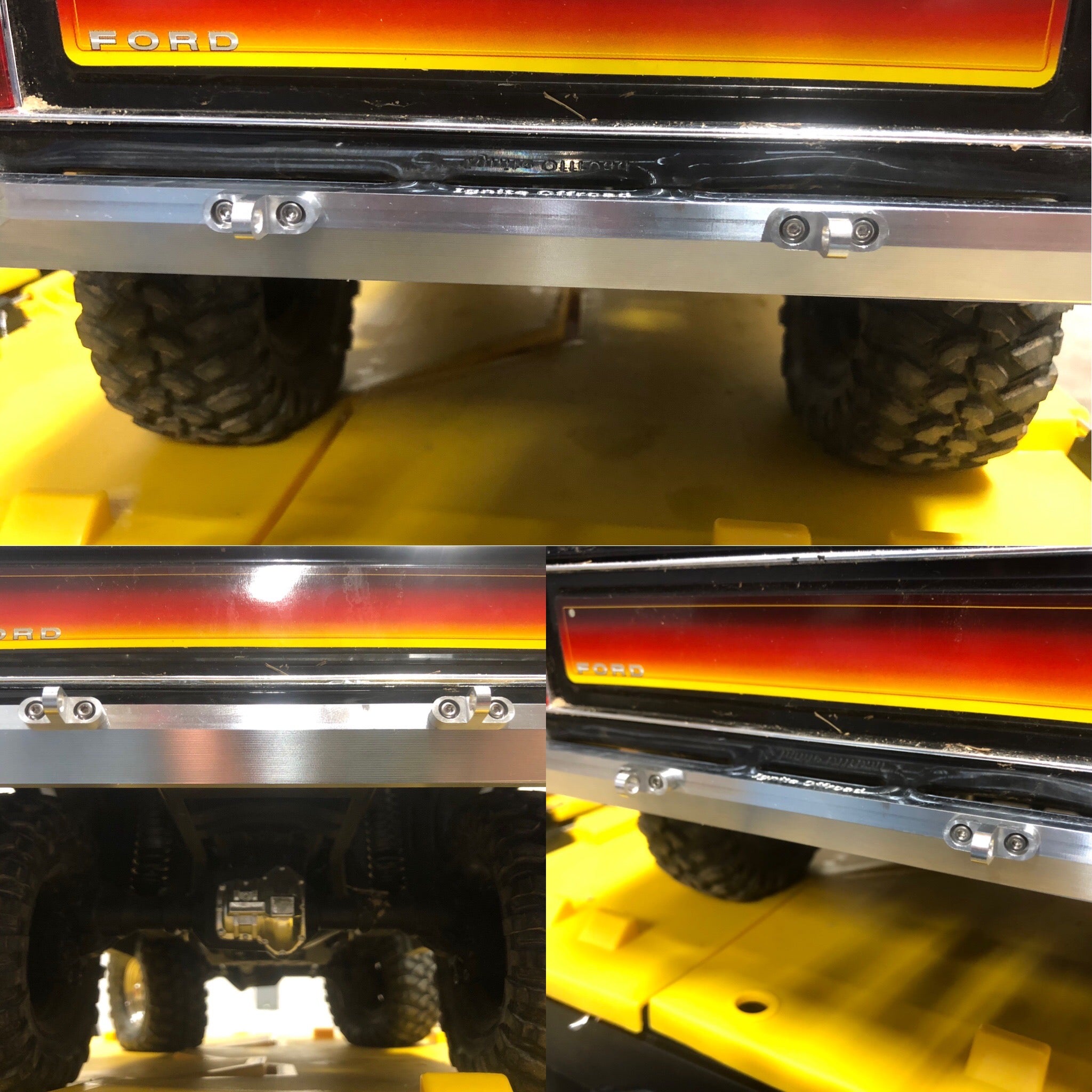 TRX4 Bronco High Clearance Machined Aluminum Bumpers Front and Rear With Accessories Included!